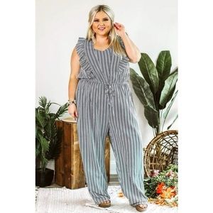 NWT Striped Jumpsuit